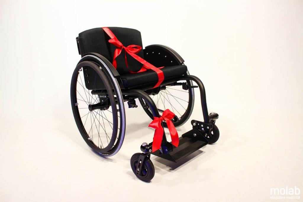 molab G6 Rollstuhl mit 2 Schleifen um den Rollstuhl.