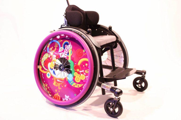 molab Logic Rollstuhl Speichenschutz sehr Bunt.