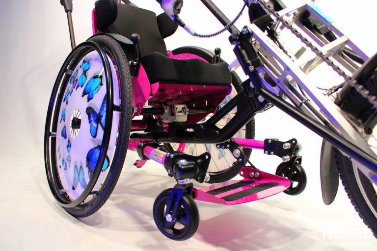 molab Logic Rollstuhl Adaption des Vorspannbikes im Detail.
